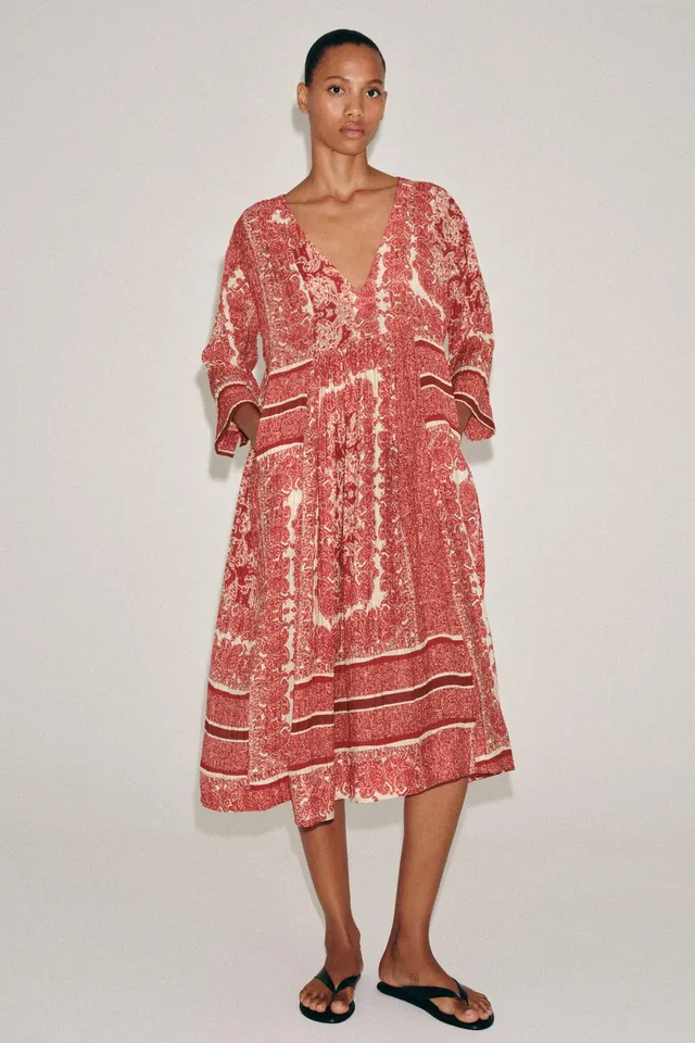 فستان ميدي مطبع ZW COLLECTION