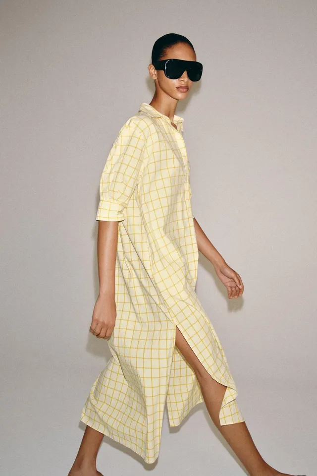 فستان قميصي بمربعات ZW COLLECTION – صورة 6
