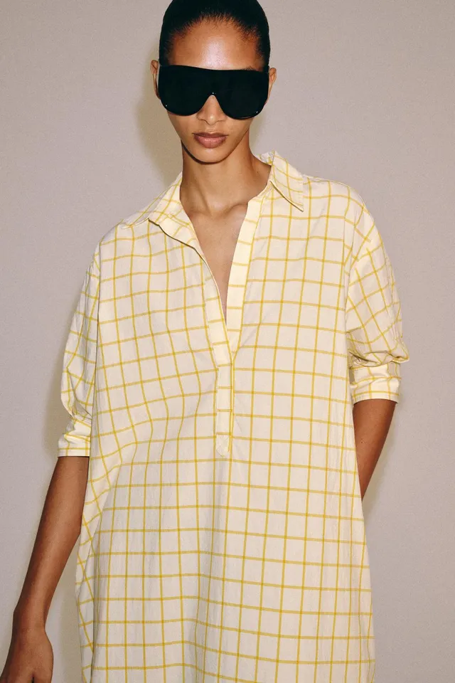 فستان قميصي بمربعات ZW COLLECTION – صورة 4