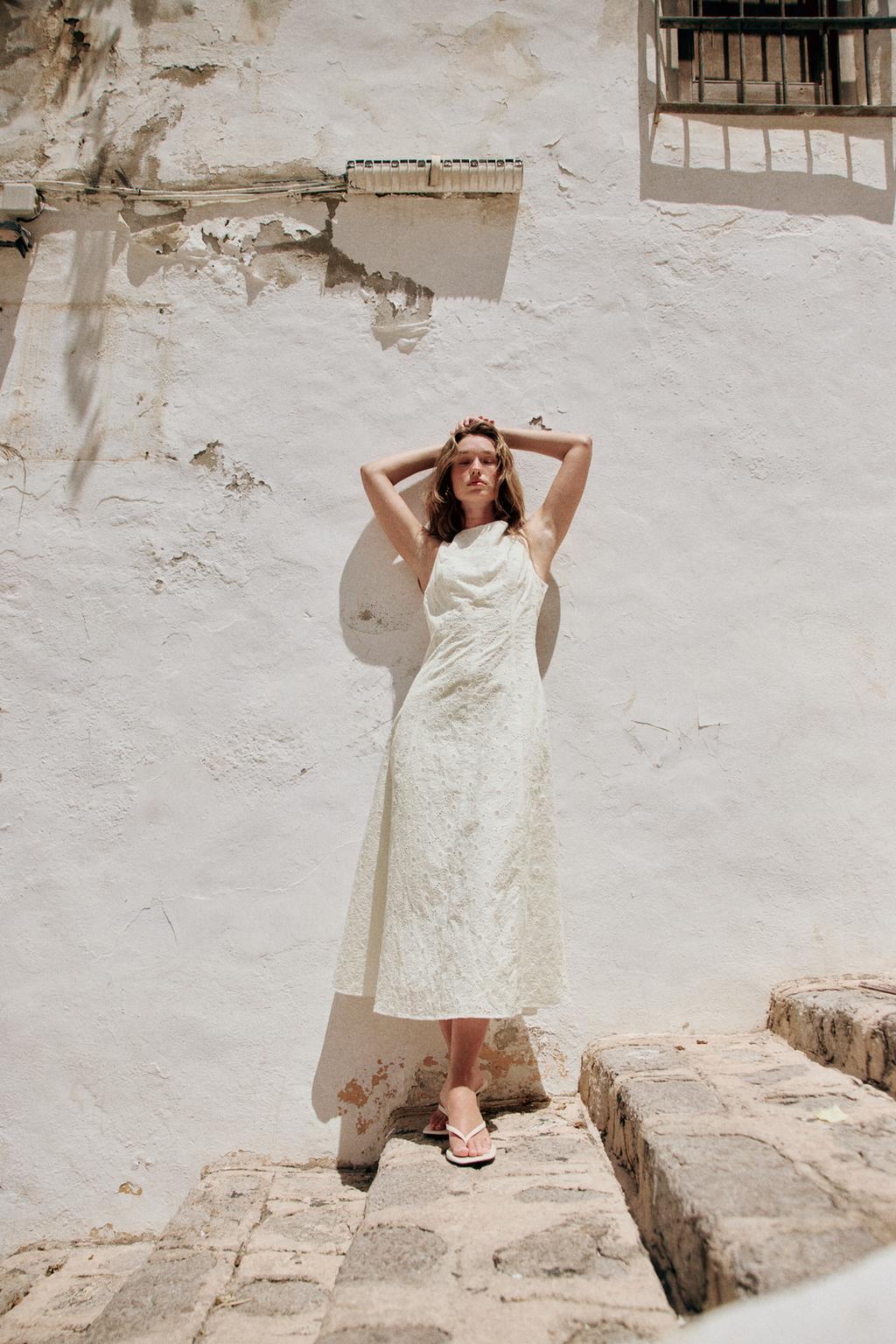 Cutwork Embroidered Midi Dress