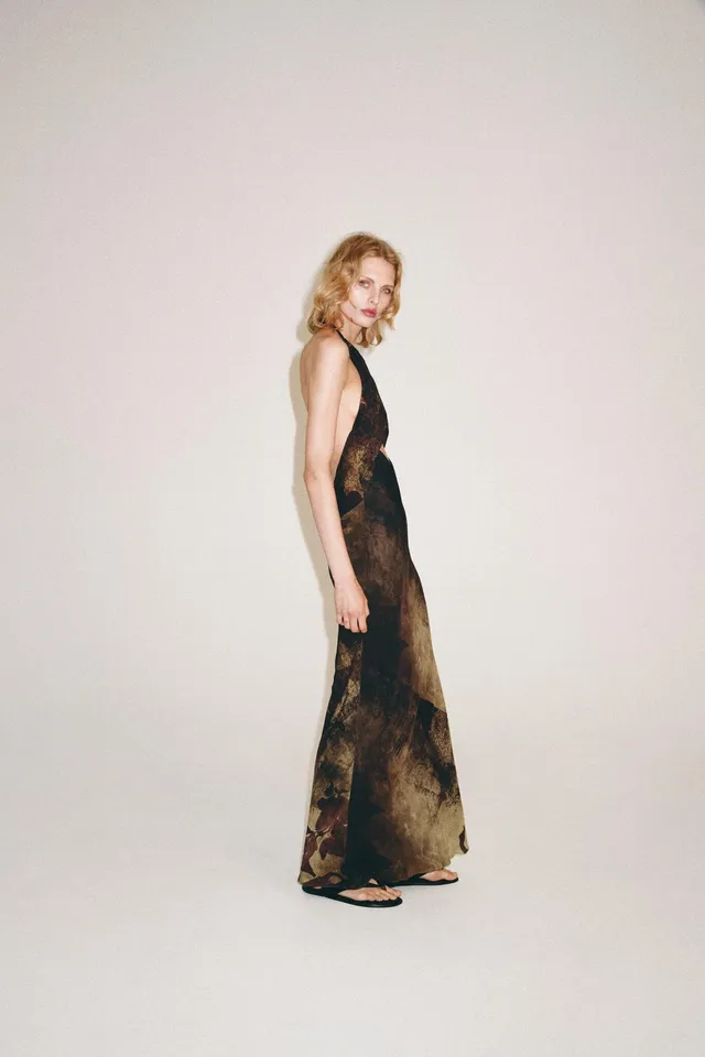 فستان ZW COLLECTION بياقة HALTER وطبعة – صورة 3