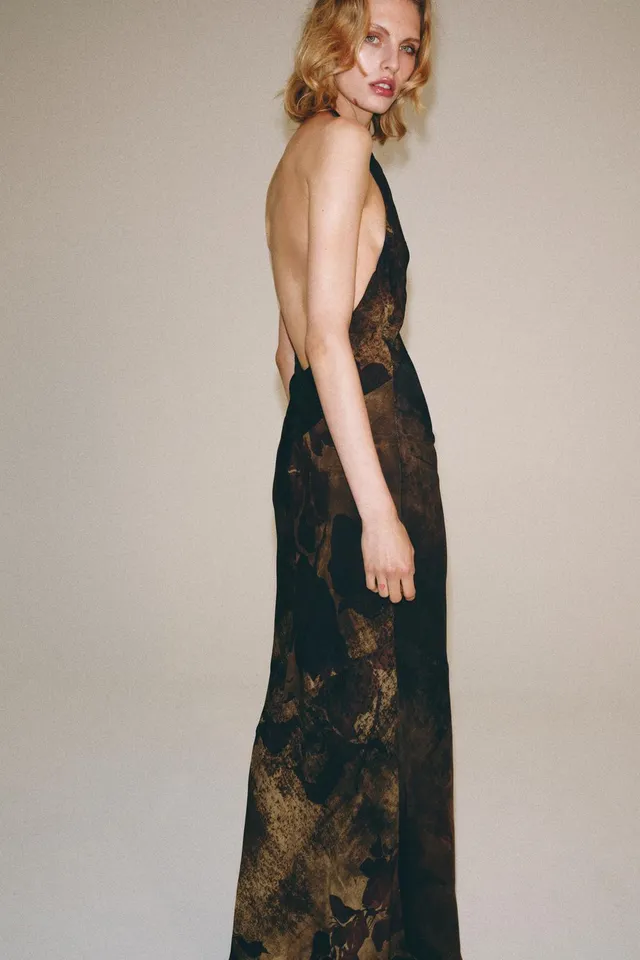 فستان ZW COLLECTION بياقة HALTER وطبعة – صورة 4