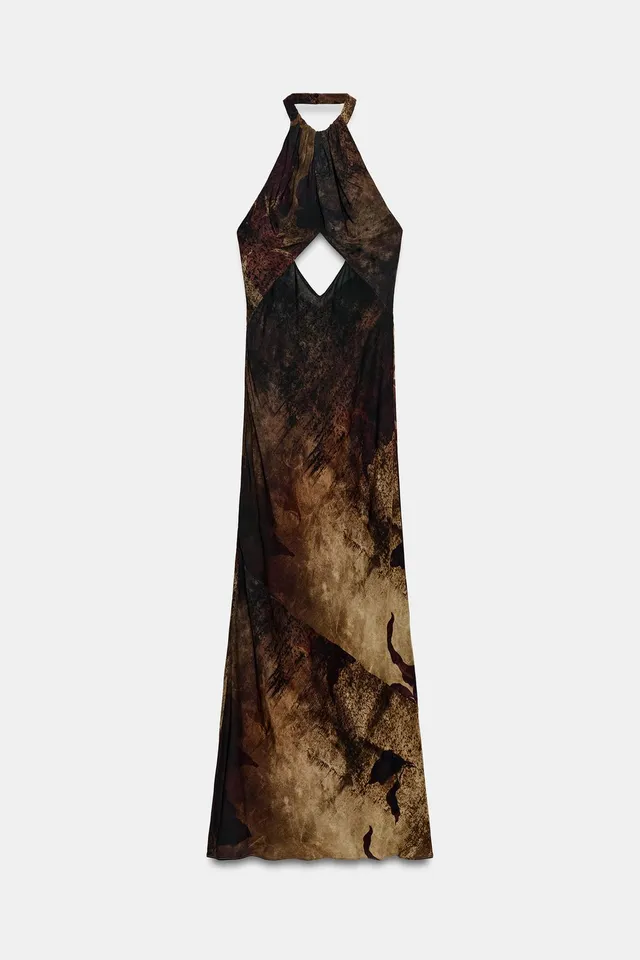 فستان ZW COLLECTION بياقة HALTER وطبعة – صورة 7