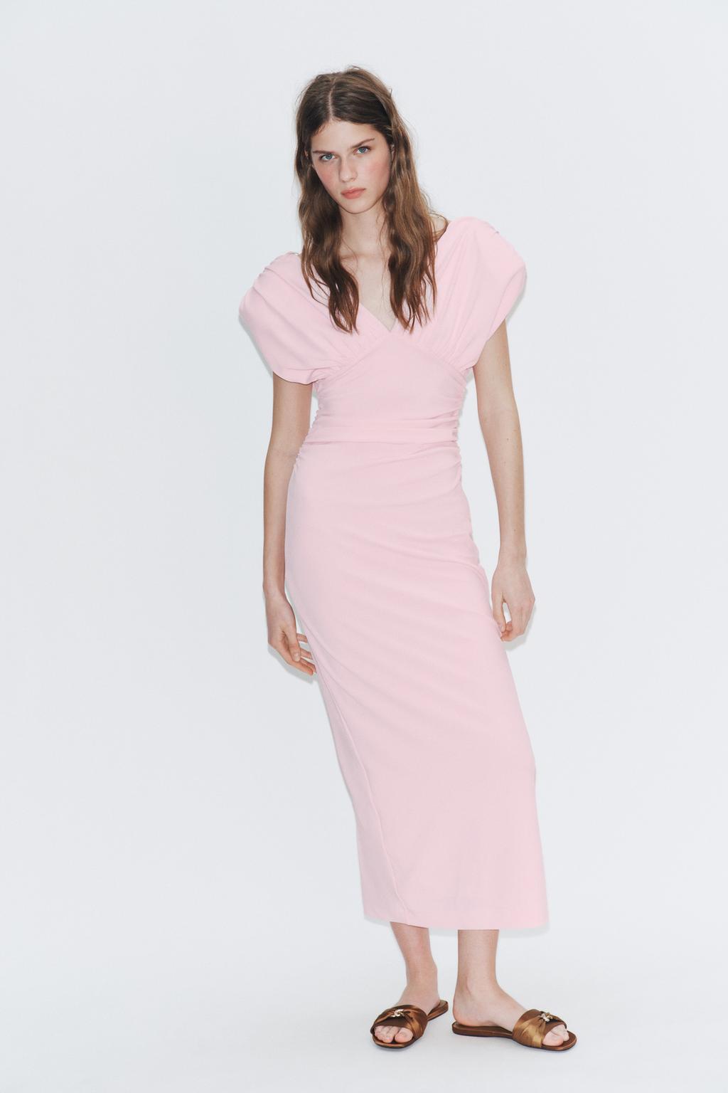 Gathered Midi Dress