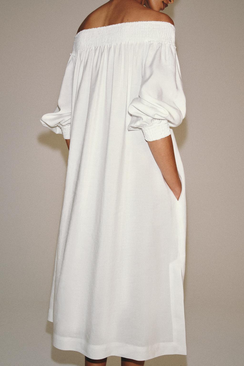 فستان ميدي بأكتاف مكشوفة ZW COLLECTION