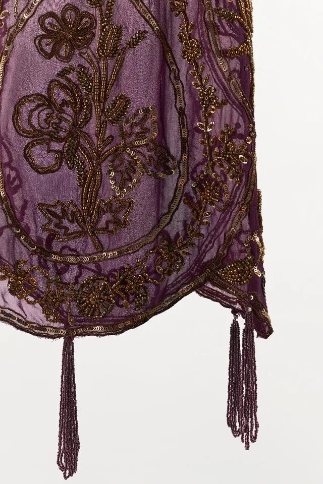 Mini Dress with Tie-Dye Print, Beads, Sequins, and Fringed Hem – image 7