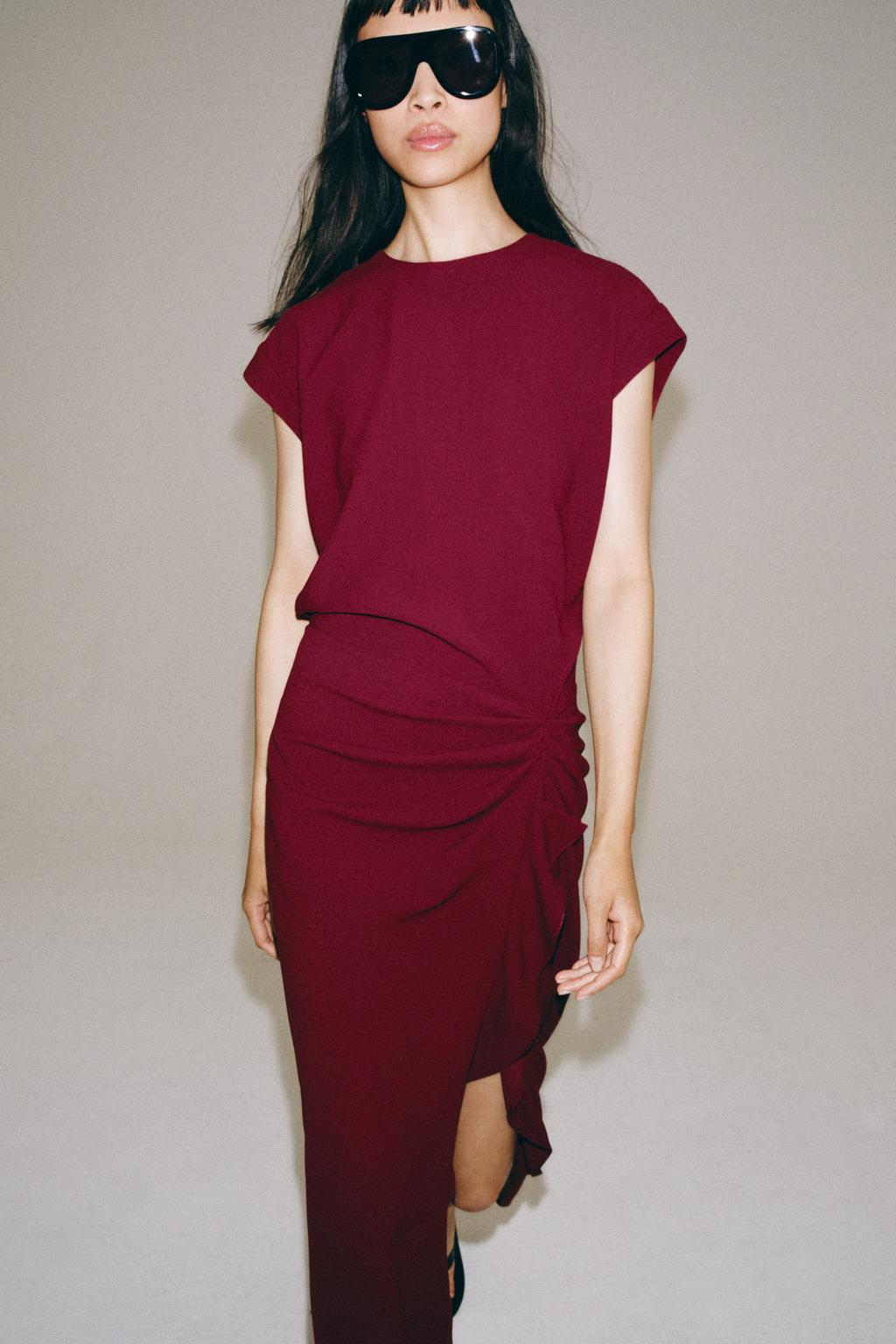 فستان ميدي بفريلز ZW COLLECTION