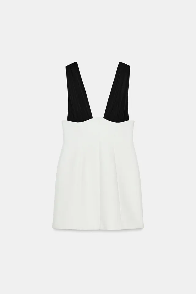 Double-Fabric Mini Dress – image 11