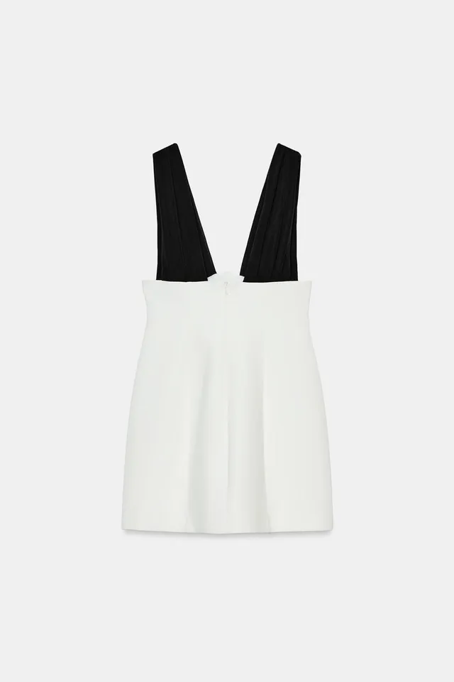 Double-Fabric Mini Dress – image 12