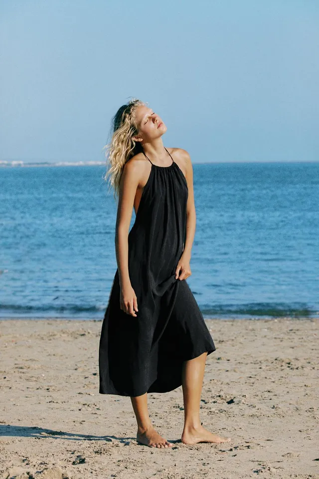 Flowing Halter Dress