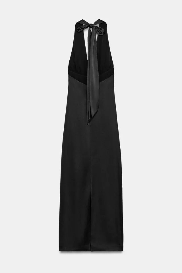 Long Satin Halter Dress – image 6