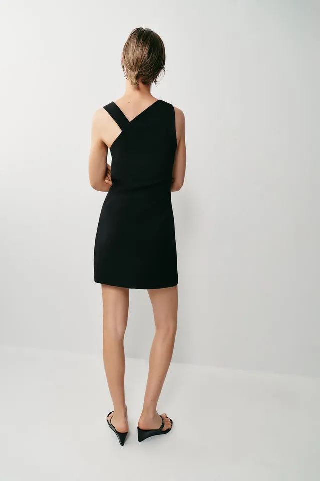 Asymmetric Short Buckle Dress – image 6