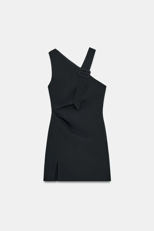 Asymmetric Short Buckle Dress – image 8