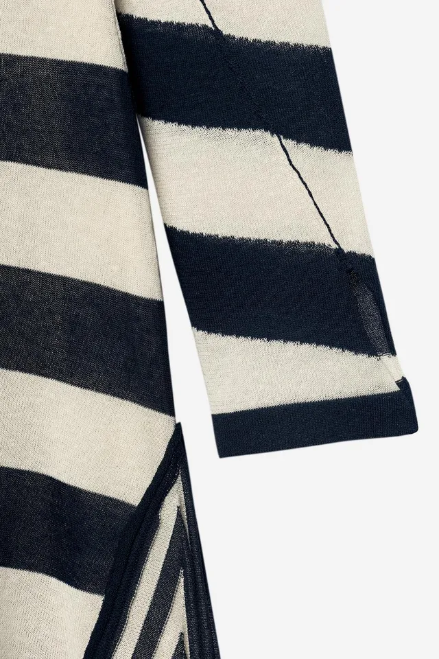 Zara Woman Collection Striped A-Line Dress with Long Sleeves – image 11