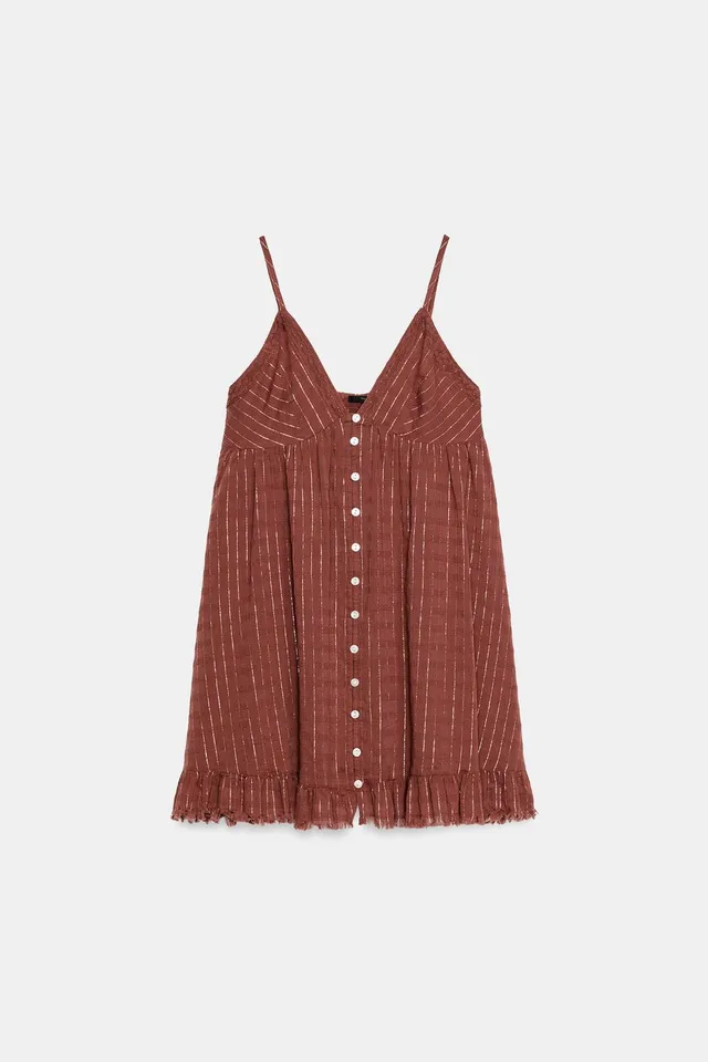 Metallic Thread Striped Mini Dress – image 6
