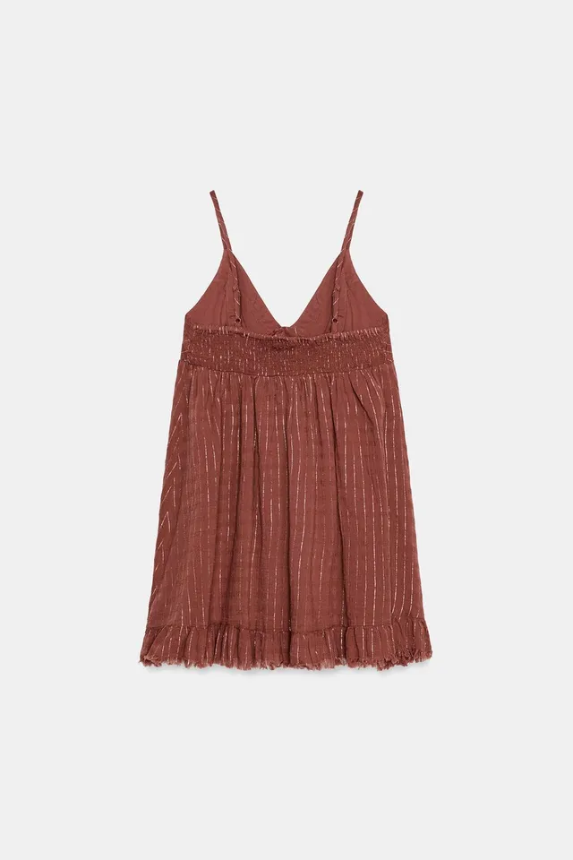 Metallic Thread Striped Mini Dress – image 7