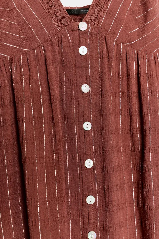 Metallic Thread Striped Mini Dress – image 8