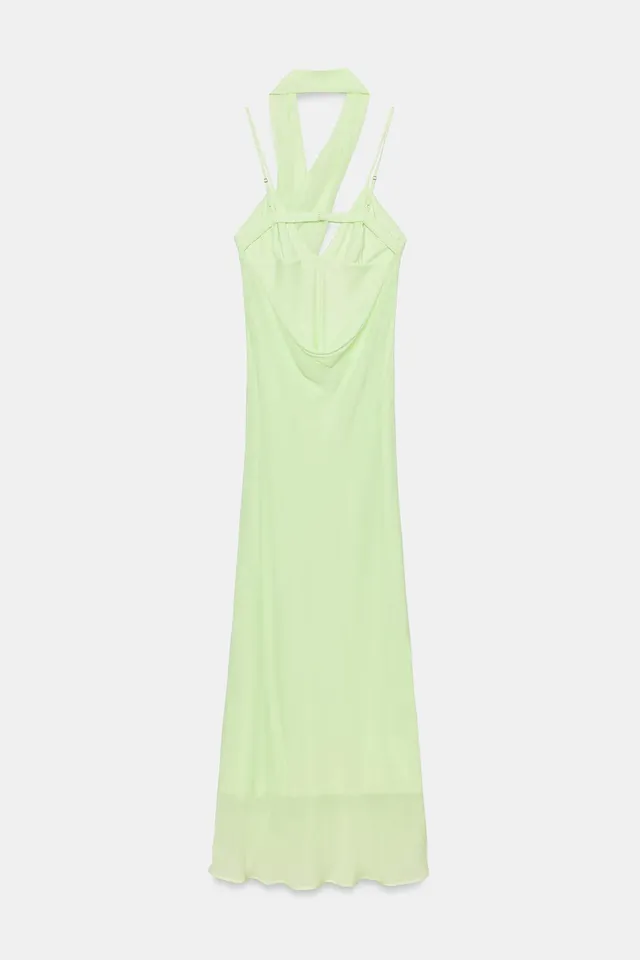 Long Georgette Scarf Strap Dress – image 7