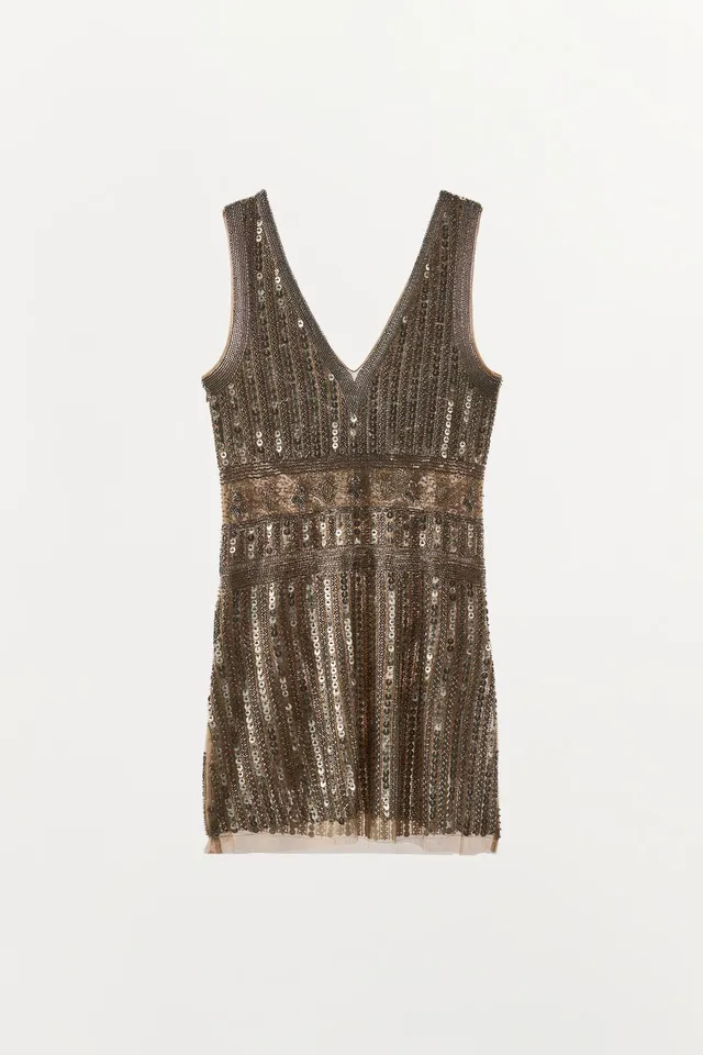Limited Edition Beaded Sequin Mini Dress – image 8