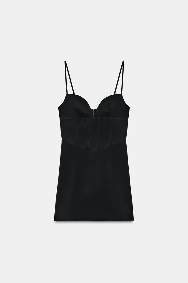 Mini Corset-Inspired Flared Dress with Adjustable Thin Straps – image 6