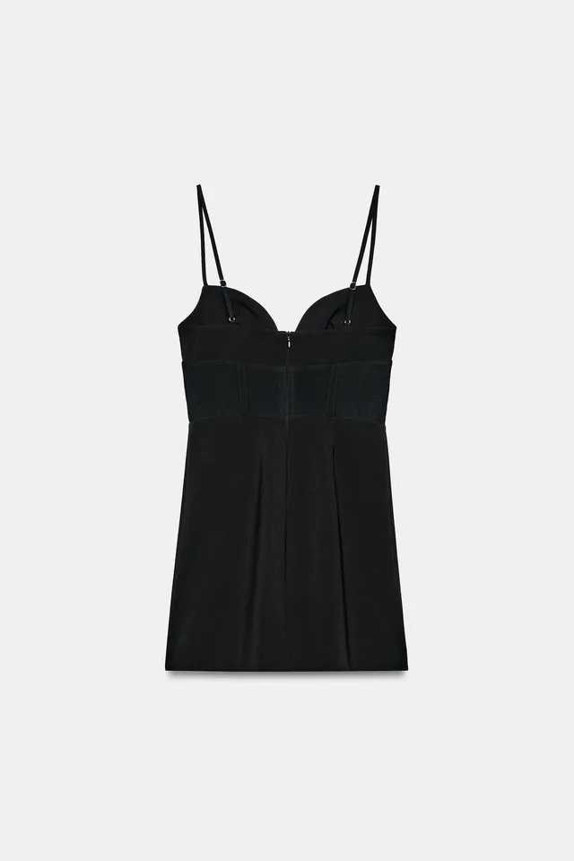 Mini Corset-Inspired Flared Dress with Adjustable Thin Straps – image 7