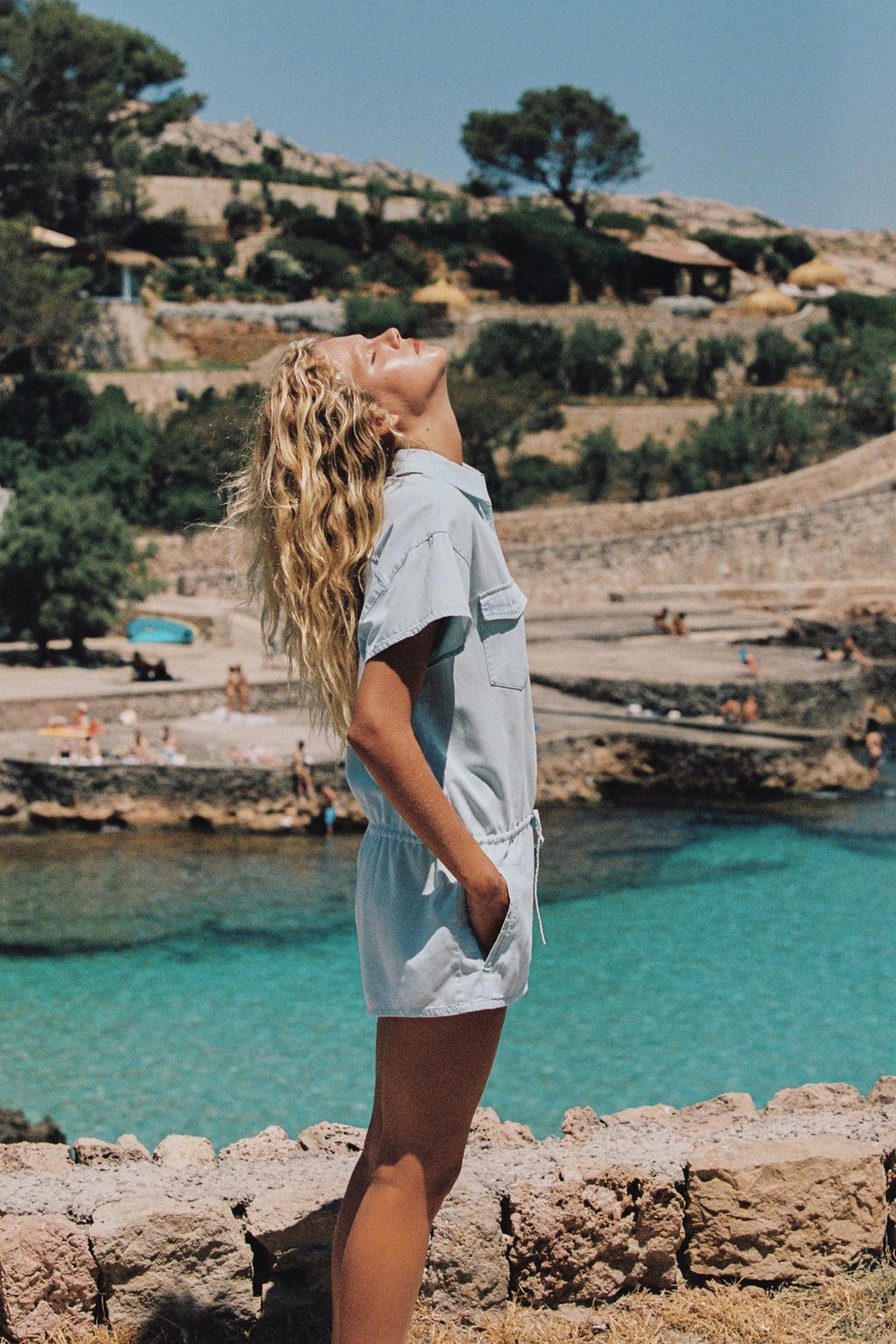 Fluid Short Jumpsuit with Pockets