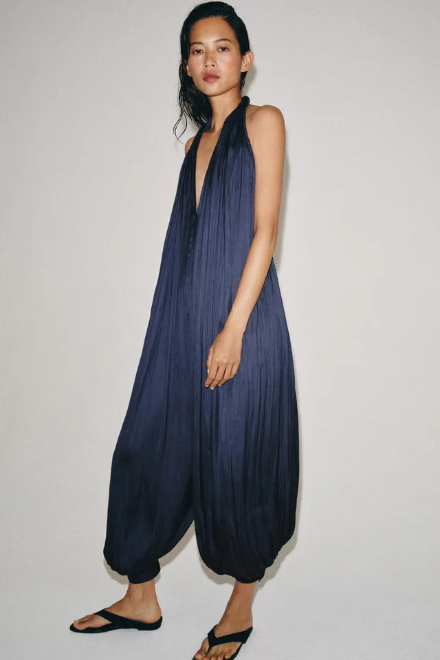 Satin Halter Jumpsuit