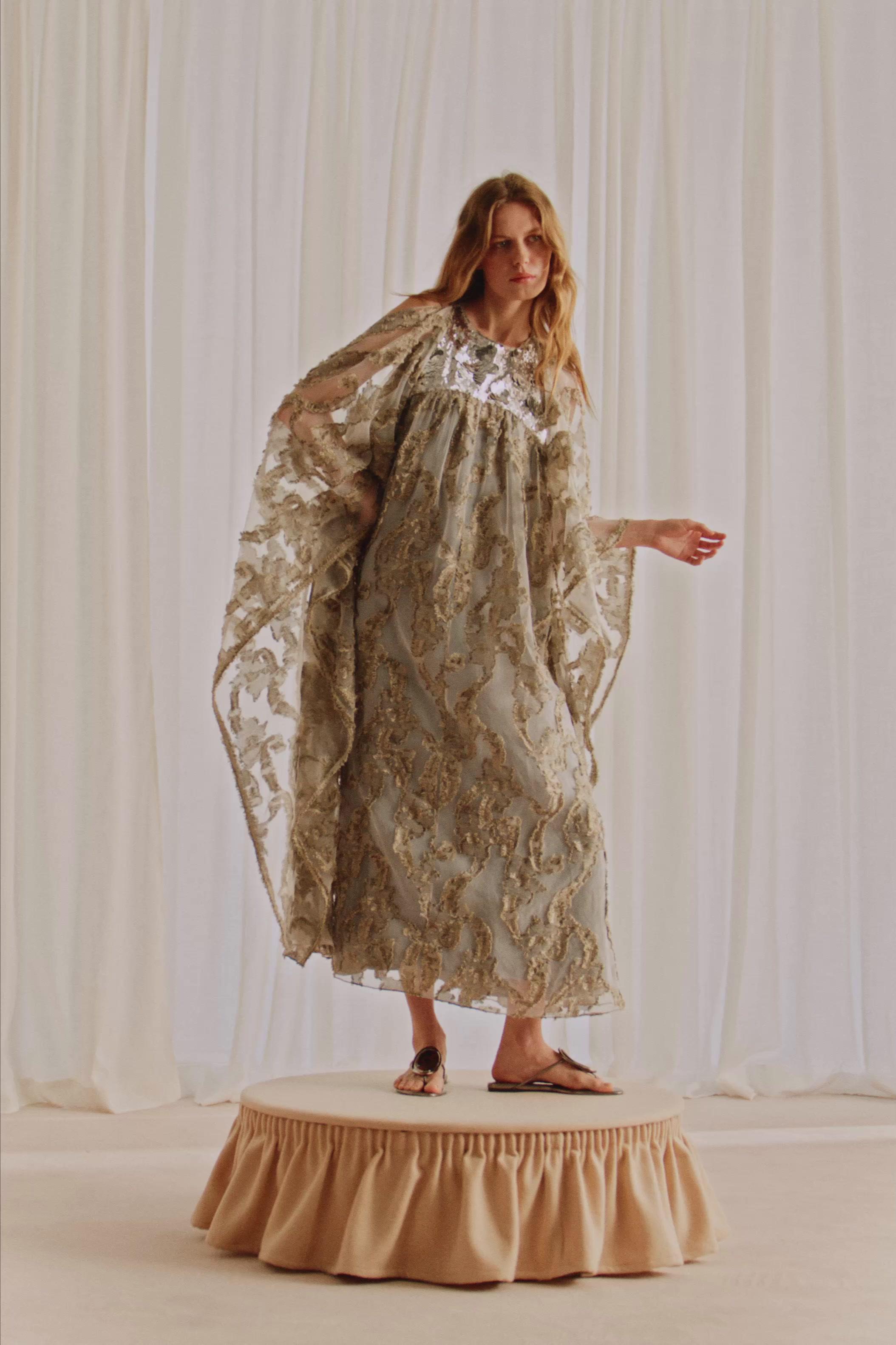 Sequin Jacquard Tunic Dress Zara