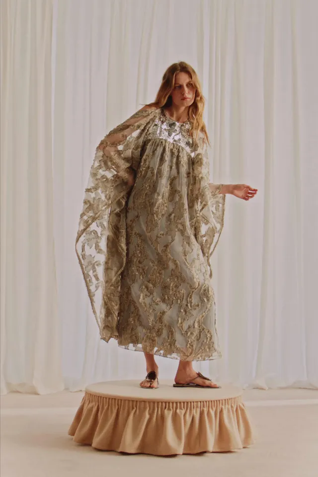 Sequin Jacquard Tunic Dress Zara