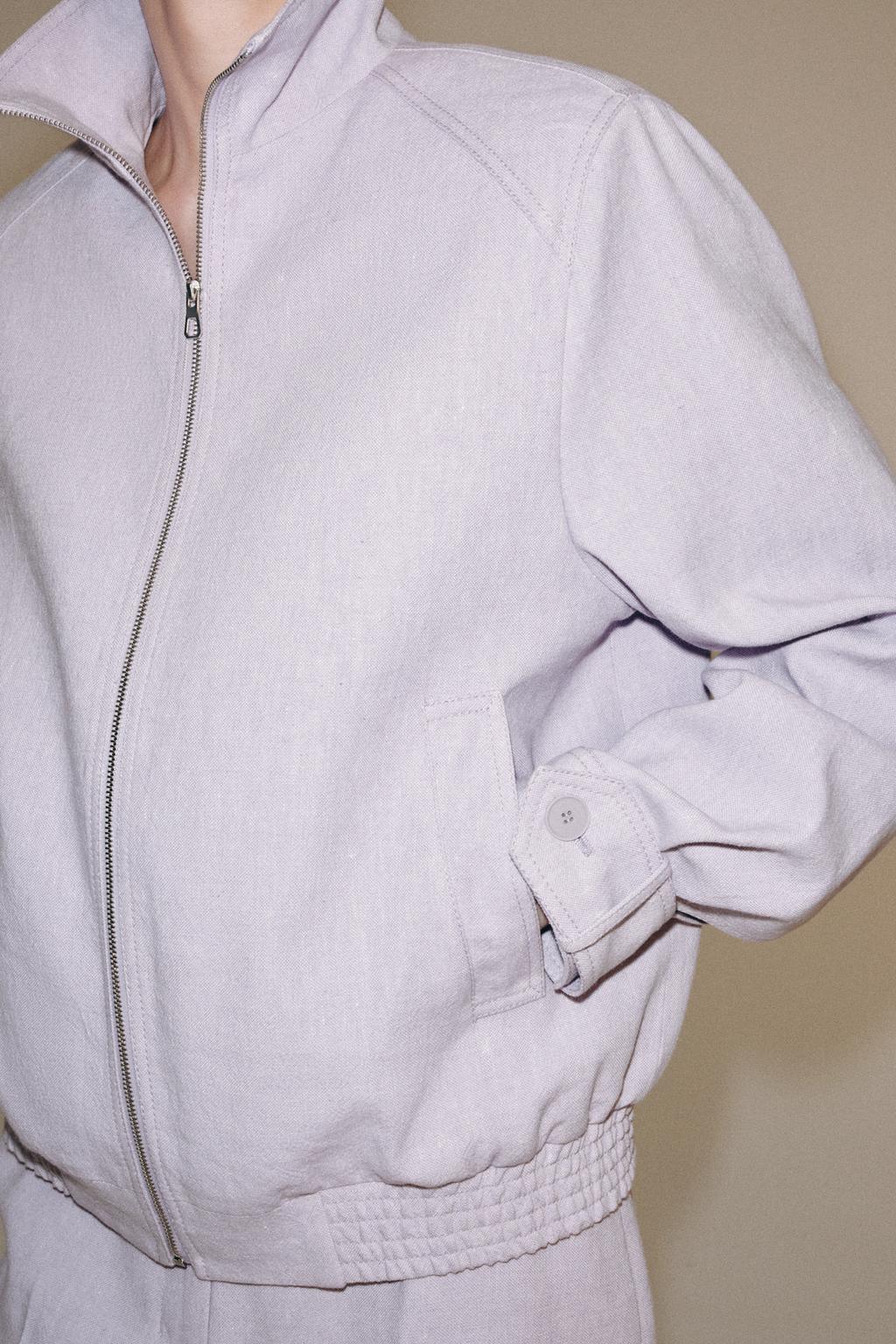 جاكيت BOMBER من الكتان ZW COLLECTION
