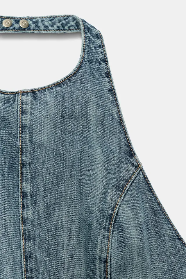 Halter Neck Denim Playsuit – image 6