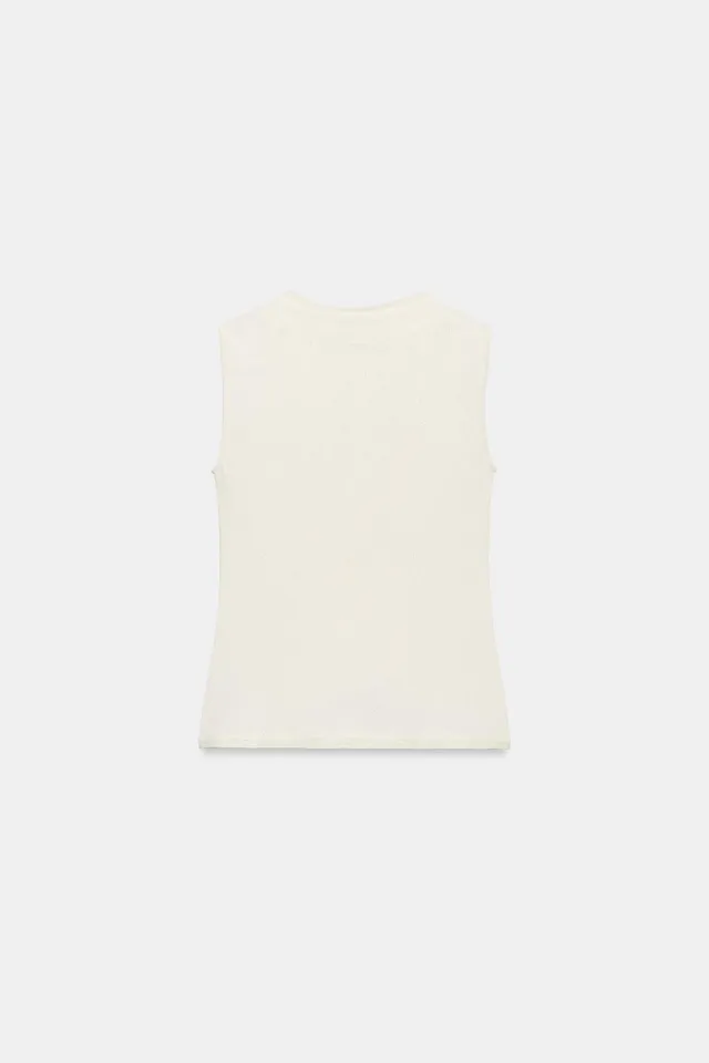 Viscose Henley Waistcoat with Front Button Fastening – image 7