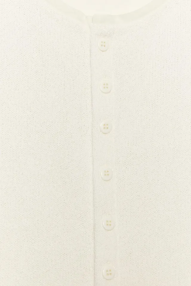 Viscose Henley Waistcoat with Front Button Fastening – image 8