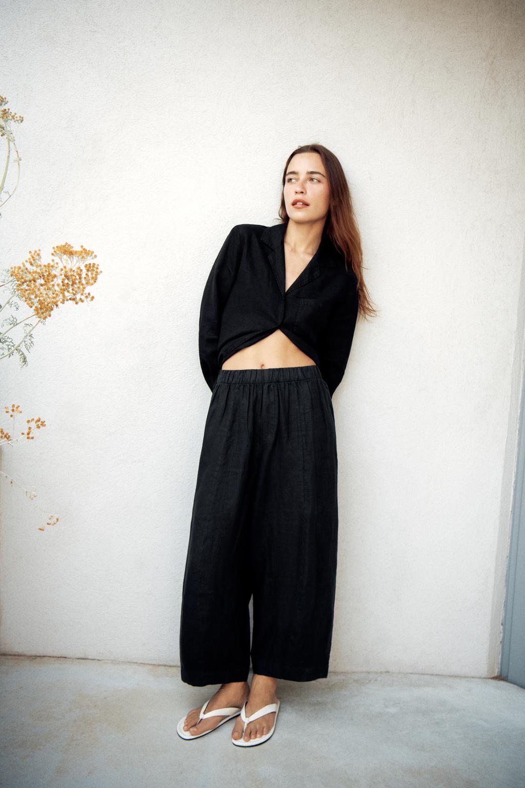 ZW Linen Barrel Trousers