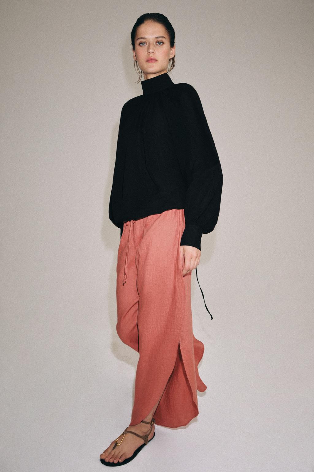 100% Linen Trousers with Vents
