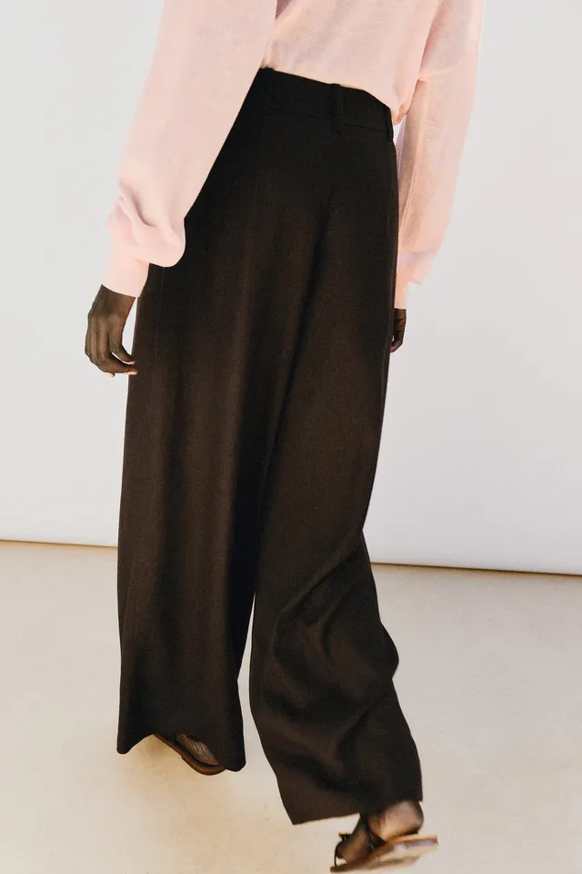 Linen Blend Wide-Leg Trousers – image 5