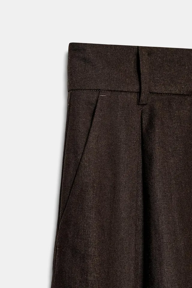 Linen Blend Wide-Leg Trousers – image 8