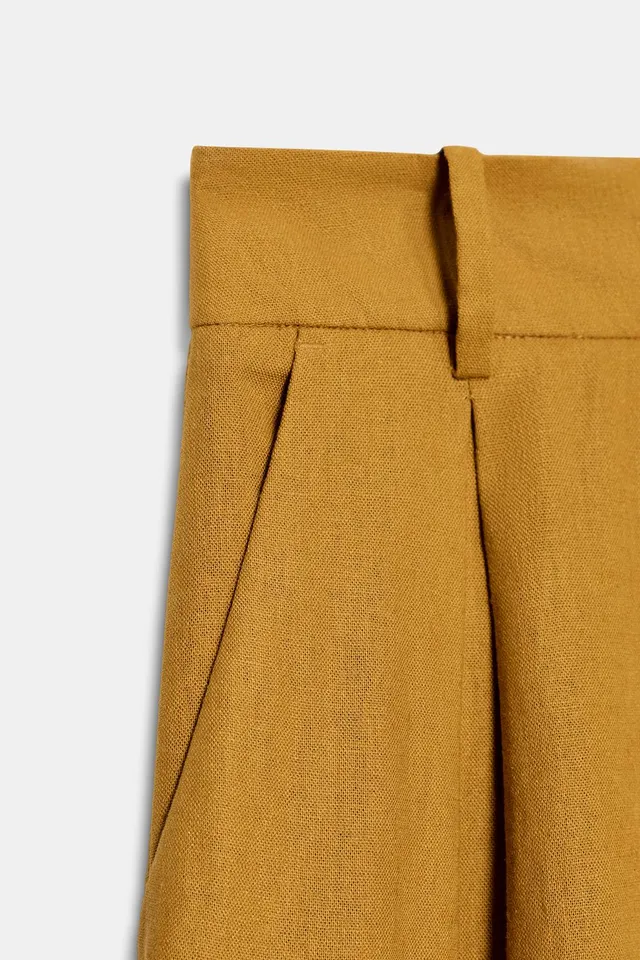 Linen Blend Wide-Leg Trousers – image 10
