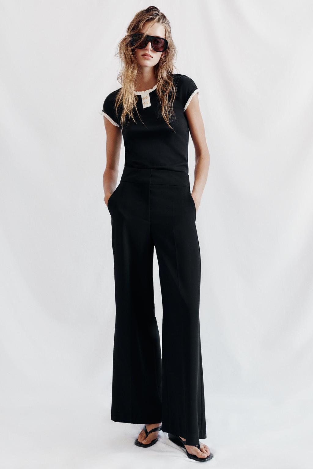 Buttoned Trim Top