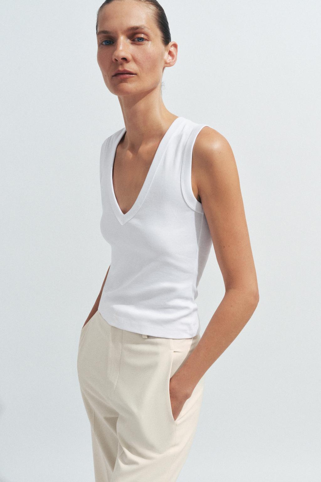 Cotton V-Neck T-Shirt