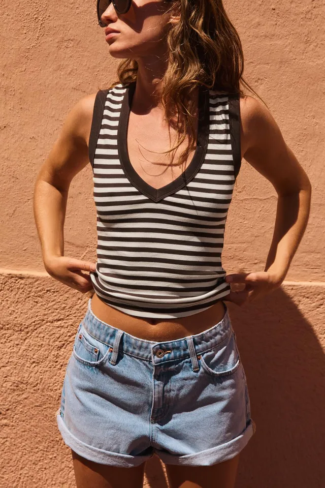 Cotton V-Neck T-Shirt – image 2