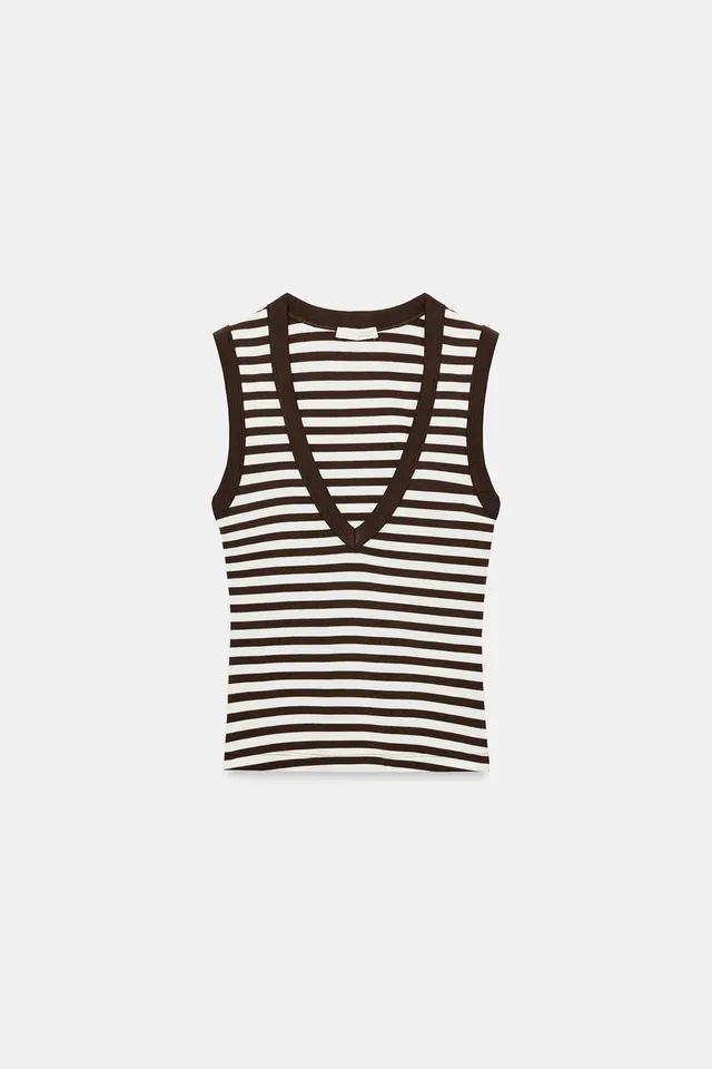 Cotton V-Neck T-Shirt – image 4