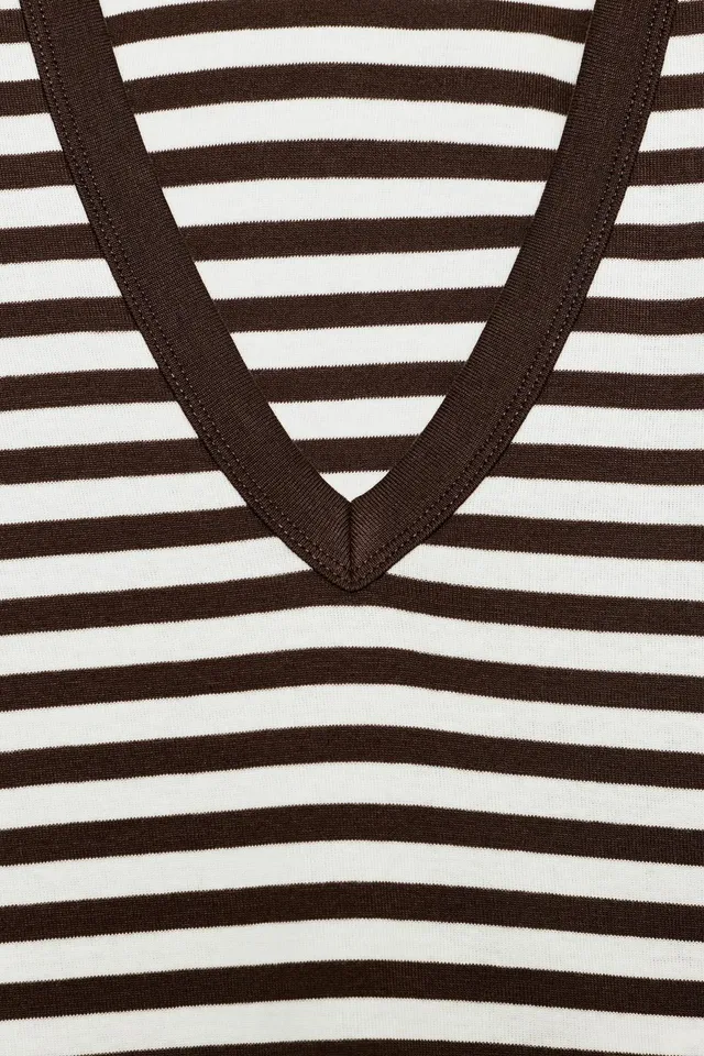 Cotton V-Neck T-Shirt – image 6