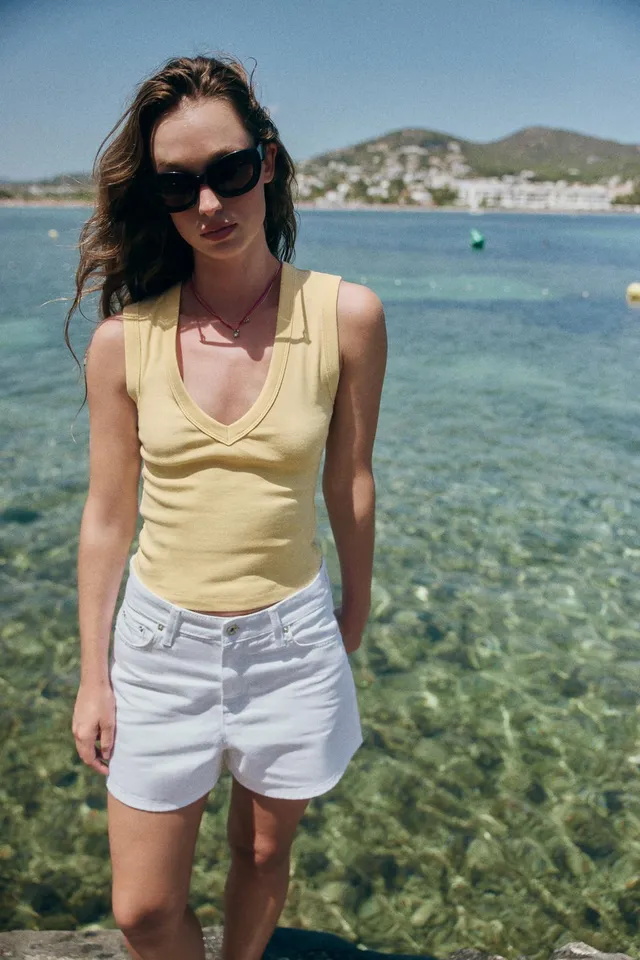 Cotton V-Neck T-Shirt
