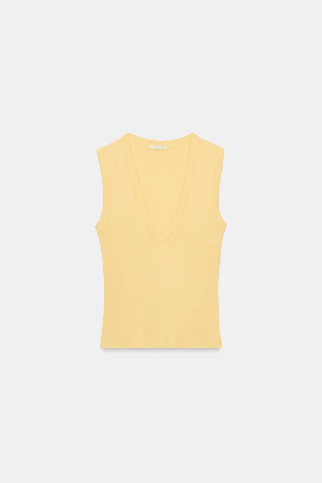 Cotton V-Neck T-Shirt – image 4