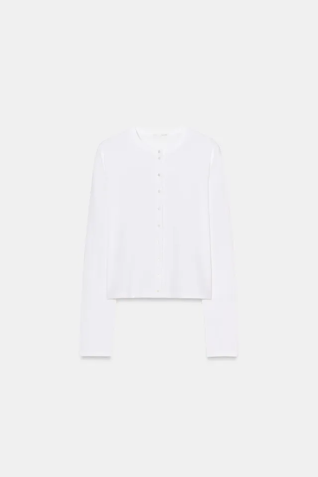 100% Cotton Button-Up Long-Sleeve T-Shirt – image 4