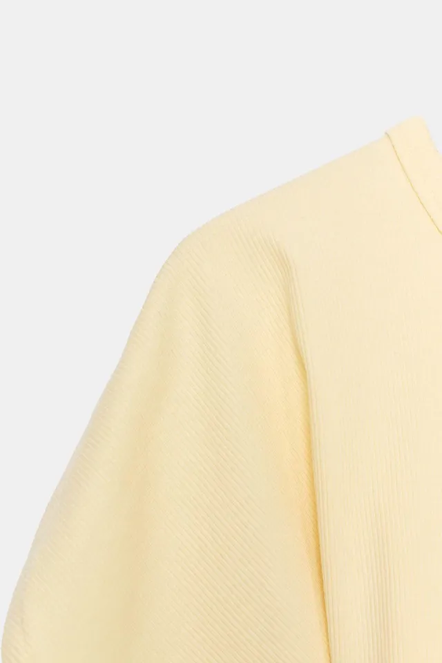 Slim Fit Round Neck Kimono Sleeve T-Shirt (Cotton Blend) – image 7