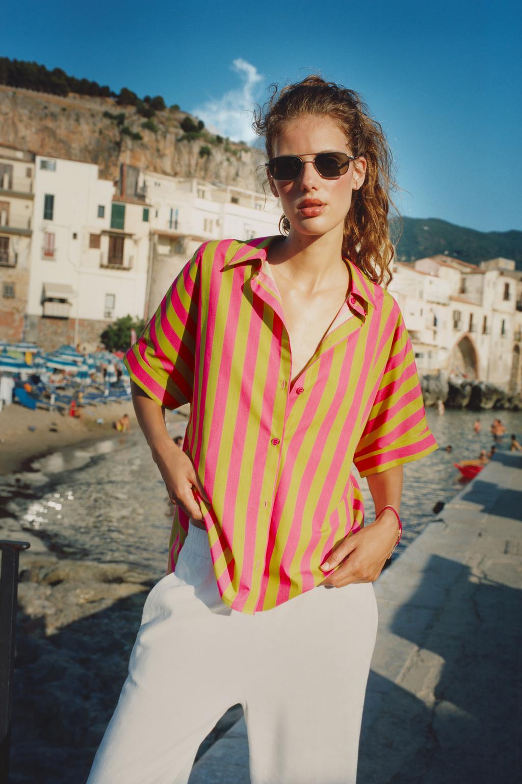 Short Sleeve Striped Shirt