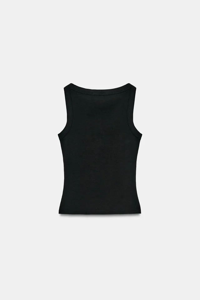 Cotton Sleeveless T-Shirt – image 3