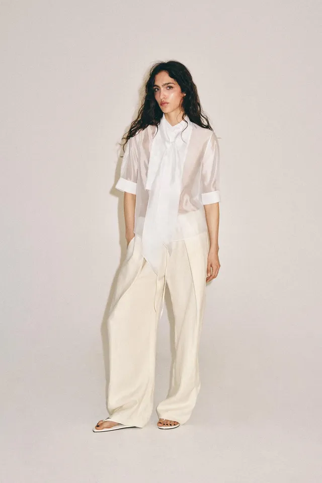 قميص بربطة وأكمام قصيرة ZW COLLECTION